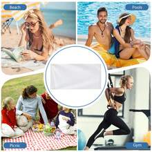 Cartoon Z-Zootopias Extra Large Microfiber Beach Towel, Quick-Drying Towel, Beach Towel, Pool Towel, Travel Swimming Yoga Towel (8) - 白色 - 查看 5