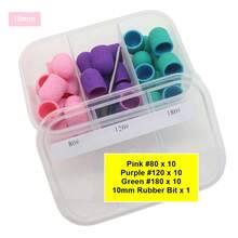 Easy Nail 30pcs/Set 10mm Nail Grinding Cap Heads With 1pc Grinding Head, Foot Dead Skin Remover, Manicure Polishing Tools For Home & Salon Use - Multicolor - View 16