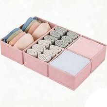 4pcs Drawer Storage Boxes, Wardrobe Organizer Bags, Shallow Drawer Dividers, Suitable For Baby Room Clothing, Socks, Underwear, Ties And Other Items - Multicolor - View 14