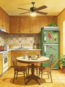 This Retro-Style Furniture Assembly Kit - Featuring Items Such As An Old-Fashioned Radio, Washing Machine And Refrigerator - Creates A Highly Realistic Effect. It Is A Nostalgic DIY Street Scene Assembly Model Kit - Multicolor - View 10