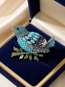 Luxury Heavy Rhinestone Large Bird Brooches - Classic Animal Pins For Women Unisex Casual Party Jewelry Accessories / Friends Gifts Badges Decoration - Bird - View 12