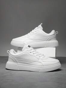 滑板鞋 男女情侣鞋 多功能运动鞋 男士休闲鞋 女士 - 白色 - 查看 9