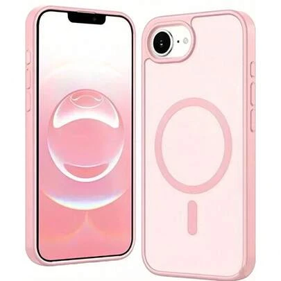 Funda protectora inalámbrica de carga magnética Magsafe para iPhone 17 E, 16, 15, 14, 13, 12, 11, 17 Pro Max, 15 Plus, con tapa trasera mate semitransparente