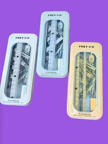 8pcs Upgraded Geometry Ruler Set, Protractor, Triangular Ruler, Compass, Math Teaching Tools, Drawing Learning Stationery, Math Instruments - Sets - View 2