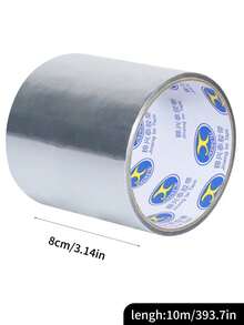 1 Cuộn băng keo nhôm chịu nhiệt, chống thấm nước, màu bạc, kích thước 8cm x 10m, dùng để sửa chữa và bịt kín ống dẫn khí HVAC trong nhà. - Chiều rộng 80 mm - Xem 9