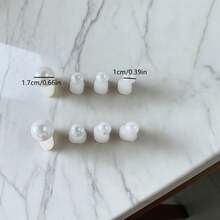 8 pièces Séparateur d'orteils en silicone perlé réutilisable, outils pour nail art. Diviseur d'orteils doux convenant pour la manucure à domicile, le salon et les soins des ongles DIY - Blanc - Voir 7