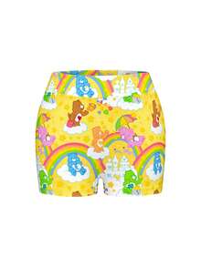 SHEIN | Care Bears All-Over Print Cute Pattern Shorts, Fitted Adorable Style, Essential Summer Item - Multicolor - View 3