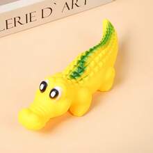 1pc Durable Rubber Alligator Chew Toy, Designed For Chewing Dogs, Available In 4 Colors. This Latex Toy In Alligator Shape Makes Interesting Sounds And Has A Teeth Cleaning Design, Suitable For All Dog Breeds. Dog Toy. - Multicolor - View 8