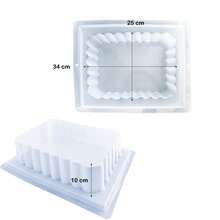 Rectangular Mold With Waves, High Capacity For 7 Liters For Gelatin. Ideal For All Types Of Events And Baking Creations. - View 2