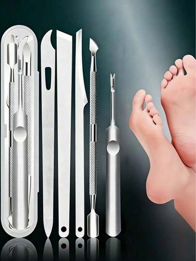 3/5pcs Nail Clippers Kit - Portable Foot Therapy Scissors Set With Eagle Hook For Manicure And Pedicure Care, Home Supplies, Personal Care Supplies