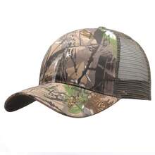 1pc Camouflage Baseball Cap, Breathable Mesh Hat, Unisex Trucker Cap, Summer Breathable Quick-Dry Snapback Hat, Camouflage Sun Protection Hat, Suitable For Outdoor Training/Hiking/Fishing/Travel, Men And Women Casual Snapback,Beach,Holiday - Camouflage Hat - View 7