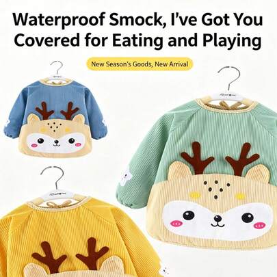 Children's Feeding Coveralls, Infant Feeding Smock, Baby Reversible Clothing, Boys' And Girls' Bib, Feeding Apron