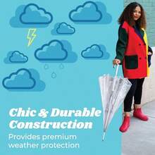 Adult Bubble Umbrella With Dome Canopy And Lightweight Wind And Rain Protection - Iridescent - 查看 4