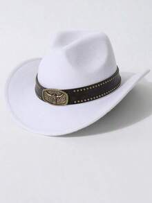 1顶男女通用复古西部牛仔帽 - 防晒爵士帽，适合休闲派对、西部主题活动、聚会、角色扮演、毕业典礼、徒步旅行等。 - 禮帽 - 查看 3