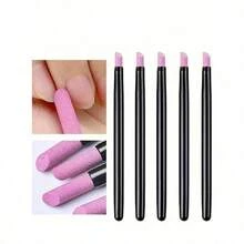 5Pcs Manicure Quartz & Ceramic Carving Polishing Pen Set, 45 Degree Dead Skin & Cuticle Remover Nail Cuticle Remover Nail Buffer Pumice Stone Nail Cuticle Pusher For Fingernail Gelnail Natural Nail,Nail Supplies,Nail Tools,Nail Art Tools,Back To School,Nails,Nail Tools For Press On Nails,Manicure Pedicure Tools - Multicolor - View 2