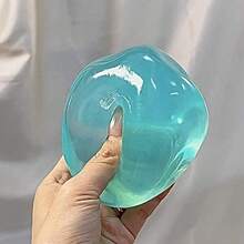 柔软光滑的水晶大苹果，薄皮，可塑性强的奶油质地挤压玩具球，适合桌面装饰、办公室减压，是理想的礼物之选。 - 彩色 - 查看 7