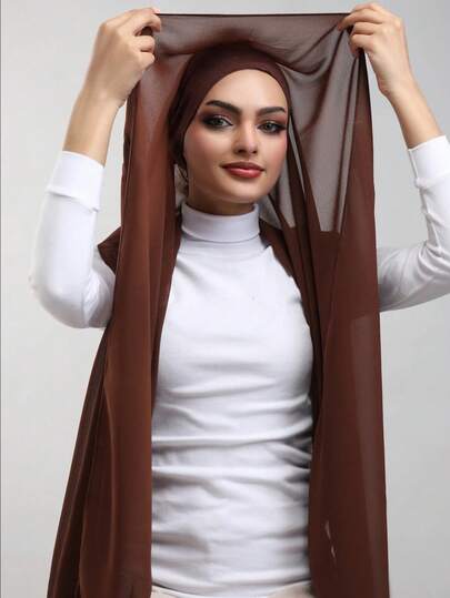 Bộ 2 món gồm mũ trùm đầu và khăn voan mỏng, phụ kiện Abaya mặc hàng ngày cho nữ, trang phục che mặt.