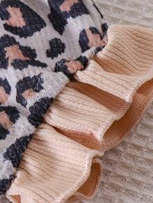 2件套婴儿/幼儿可爱豹纹吊带背心和短裤套装，夏季 - 杏色 - 查看 7