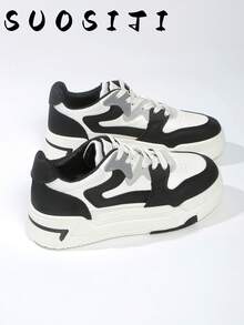 Women's Sporty Black Outdoor Sneakers Skate - Black - View 1