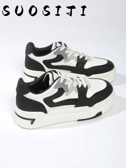 女式運動黑色戶外滑板鞋