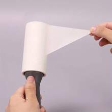 Rodillo de pelusas desechable minimalista, potente y portátil para el hogar y la residencia, de gran capacidad, perfecto para eliminar pelusas de sábanas y sofás, cepillo removedor de pelusas de alta viscosidad, cepillo limpiador de mascotas para gatos y perros, y una herramienta de limpieza práctica. - Blanco y Negro - Ver 2