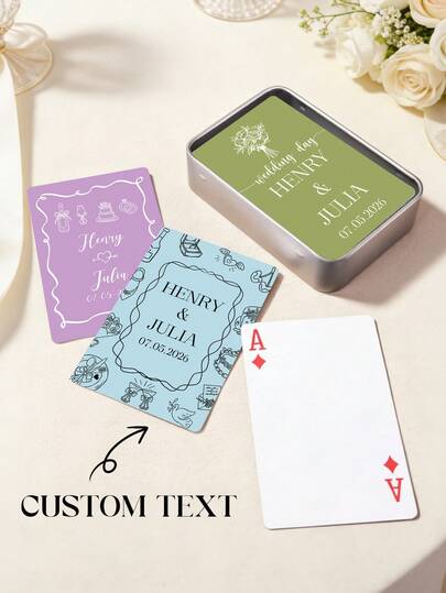 Custom Wedding Playing Cards ,Customize Text,Custom Guest Book, Wedding Guest Book Alternative, Signing Book, Guest Cards Deck, Wedding Favors, Bridal Shower Favors,Personalized Wedding Deck , Custom Printed Keepsake , Bridal Shower Favor,Personalized Deck For Couples, Weddings & Anniversaries