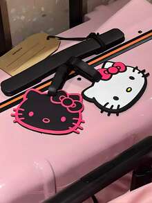 SANRIO Cartoon Luggage Tag, With Silicone Strap, Travel Bag Label, Luggage Tag,Suitable For Holiday Travel Essentials, Travel Backpack, Travel Bag, Suitcase, Travel Gear, Back To School Backpack, School Supplies - 彩色 - 查看 1