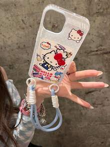 SANRIO 1个全新浅蓝色挂绳，卡通Hello Kitty图案，包含零食、牛奶、波点、牙膏牙刷、蝴蝶结、Hello Kitty鲜花等元素，清新可爱，充满多巴胺气息。时尚Hello Kitty手机壳+卡包+挂绳，采用防水、防摔、防震材质，兼容苹果17系列、11/12/12 Pro、13/14/15、13 Pro/14 Pro/15 Pro、12 Pro Max/13 Pro Max/14 Pro Max/15 Pro Max、16、16 Pro、16 Pro Max、17、17 Pro、17 Pro Max。母亲节好礼！ - 淺藍色 - 查看 4