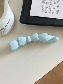 1个/4个亮面爱心蝴蝶结香蕉发夹，甜美优雅的设计，适合女性，适合细软和粗硬发质，马卡龙色，时尚休闲日常发型配饰，旅行，生日礼物 - 彩色 - 查看 10