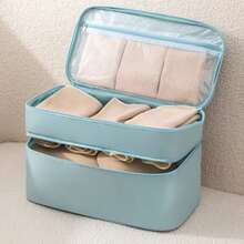 3-In-1 Bra, Panty & Socks Storage Set With Zipper Closure, Multi-Layer Compartment, Portable Large Capacity, Essential For Travel - View 9
