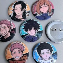 Jujutsu Kaisen 1 chiếc ghim cài áo kim loại 2D hình hoạt hình , Geto, Megumi, Sukuna, Yuji, Yuta, Nobara, ghim cài áo Double Flash, phụ kiện đôi, trang trí ba lô học sinh, phụ kiện túi xách, quà tặng bạn bè, trang trí trang phục đôi Anime cho Ngày Valentine, Halloween, ngày lễ, Cosplay, sưu tập, kỷ niệm. - Xem 4