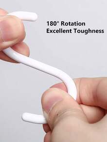 Bộ 12 vòng treo rèm tắm bằng nhựa, hình chữ C, có thể tái sử dụng, thích hợp cho bồn tắm, phòng tắm, phòng thay đồ, cấu trúc nhựa chống gỉ. - Nhiều màu - Xem 7