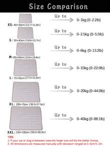 1pc Multi-Purpose Cooling Mat, Breathable & Washable Thin Pet Pad Suitable For Small/Medium/Large Cats & Dogs In Summer (Important Note: This Is A Thin Mat, Not A Thick Ice-Like Material) - Light Grey - View 2