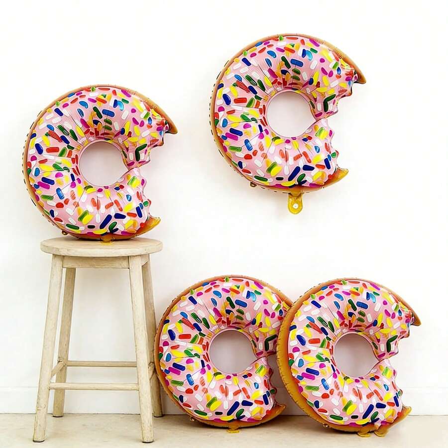 Bóng bay hình bánh donut màu hồng dùng trang trí tiệc sinh nhật, tiệc mừng em bé, tiệc cưới theo chủ đề bánh donut. - nhiều màu - Xem 1
