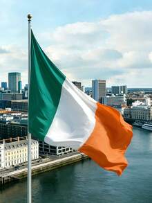 1pc Ireland National Flag 90x150CM / 3x5 Feet, Large Irish Flag Banner - Double-Sided Design, Suitable For Egypt Party Decoration, World Cup Football Party Bar Garden Indoor Outdoor Decor, Holiday Celebration - Ireland - View 3