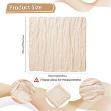 6/12/24pcs Cream Balinese Cheesecloth Napkins Decor, Suitable For Outdoor Events Such As Weddings, Bridal And Baby Showers, Birthday Parties, Mother's Day, Home Decor, Family Gatherings, Banquets, Receptions, Buffets, Picnics And Various Theme Parties. - Multicolor - View 4