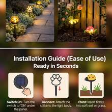 2/6pcs Solar Powered LED Animal Stake Lights, 2-In-1 Solar Animal Stake Lights For Pathway Lighting And Yard Decor - Multicolor - View 11