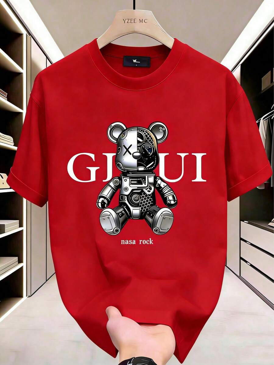 GucciS Modern Elegant And Timeless Classic USA-Shirt-LeeS/DiorSSNew Casual-Shirts Men And WomenUnisex Casual-Shirts - 紅色2 - 查看 1