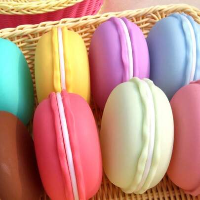 Hộp đựng trang sức hình bánh Macaron, hộp đựng phụ kiện vòng cổ và bông tai di động, hộp đựng đồ trang sức bằng nhựa cỡ lớn sáng tạo.