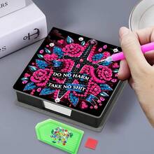 Bộ tranh đính kim cương 5D - Sổ tay/Hộp ghi nhớ họa tiết Mandala 9 ô - Quà tặng thủ công độc đáo, Bộ tranh đính kim cương, Hình tròn bất đối xứng, Quà tặng thủ công độc đáo cho bàn làm việc văn phòng và nhà - Nhiều màu - Xem 24