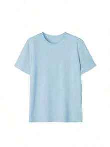 Christian Comfy Color Shirt - Bible Study, Catholic Gift - Inspiring Contemporary Faith Apparel-Women's T-Shirt, Comfortable Round Neck, Casual, Pure Cotton, Short Sleeves - 藍色 - 查看 2