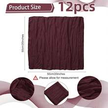 6/12/24pcs Cream Balinese Cheesecloth Napkins Decor, Suitable For Outdoor Events Such As Weddings, Bridal And Baby Showers, Birthday Parties, Mother's Day, Home Decor, Family Gatherings, Banquets, Receptions, Buffets, Picnics And Various Theme Parties. - Multicolor - View 46