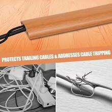1PC Self-Adhesive PVC Cable Conduit - Flexible And Durable Cable Protection Cover, Easy To Clean, Used For House - D40 - View 5