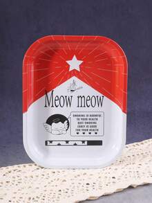 1pc Miaomiao Pattern Rolling Tray, Excellent Cigarette Rolling Tool, Ideal Holiday Gift - Print - View 8