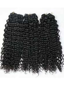 Y WIGS 預分好水波紋人造鉤編髮 Miracle Knots 150 股 14-20 英吋 自然色 輕量易佩戴 鉤編人髮接髮片 適合度假、節日、足球賽、運動 - Natural Black - 查看 5