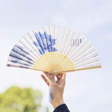 1pc New Style Ancient-Style Folding Fan, Imitation Silk, Chinese-Style Folding Fan For Women, Hanfu, Qipao, Classical Fan - Folding Fan - View 2