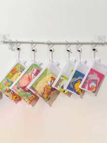 1/5PCS Bolsas de almacenamiento de malla para rompecabezas, organizador con cremallera transparente para bloques de construcción, rompecabezas, juguetes & tarjetas de aprendizaje, almacenamiento de guardería - Multicolor - Ver 3