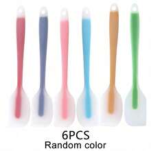 1/6pcs Silicone Spatula, Mini Silicone Scraper, Jam Scraper, Heat-Resistant Butter Scraper, Mixing Baking Tool, Kitchen Utensil, Apartment Essential (Length: 21cm/8.26in) - Multicolor - View 13