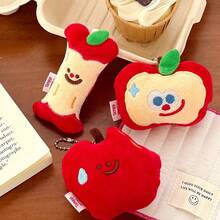 1 chiếc móc khóa hình quả táo mềm mại dễ thương, phụ kiện balo Kawaii, mặt dây chuyền hình búp bê chữa lành, quà tặng sáng tạo - Nhiều màu - Xem 5