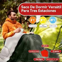 Saco de Dormir Camping Saco de Dormir Tipo sobre de 3 Estaciones Bolsa de Dormir Ligero y Impermeable Sleeping Bag Adulto Apto para Viaje Camping Senderismo y Aire Libre para Adultos y Niños - verde pino - Ver 2